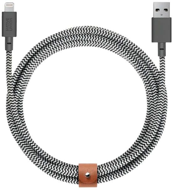 Кабель Native Union Belt Cable XL Lightning Zebra (3 m)